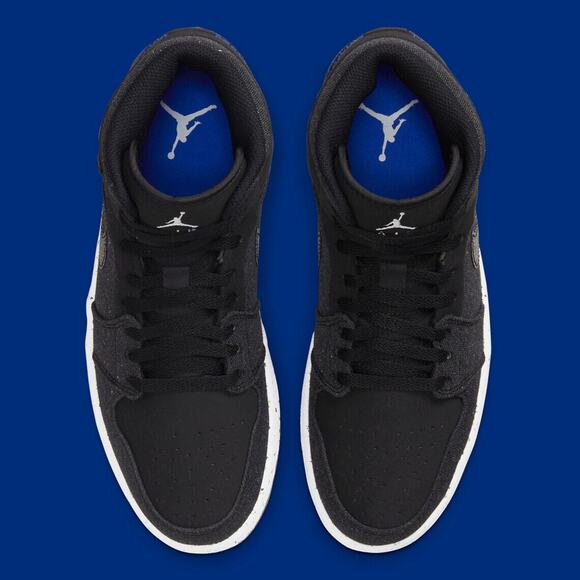 Nike Air Jordan 1 Mid SE GS Crater Black Racer Blue White DM4334 001 - SIZE 5Y main image 5